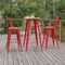 Flash Furniture 23.75 RD Bar Top Table Brown Poly Top/Red Frame JJ-T14623H-60-BRRD-GG - alternate 7